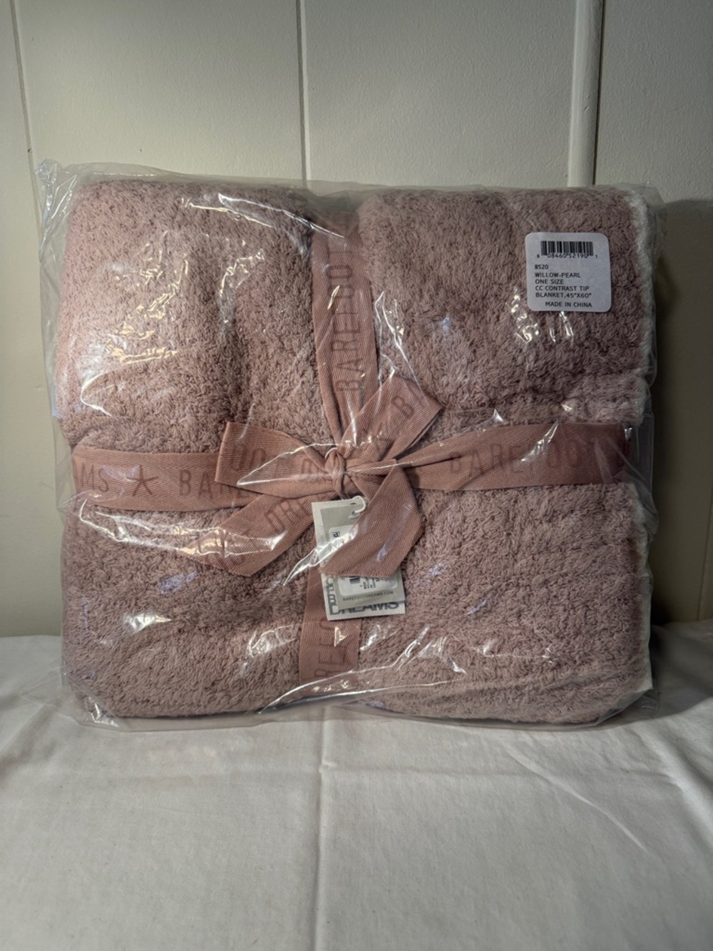 Barefoot Dreams Plush Throw Blanket - Dusty Rose